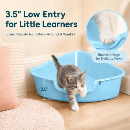 Corner Litter Box, Low Entry Kitten Litter Box - Image 3