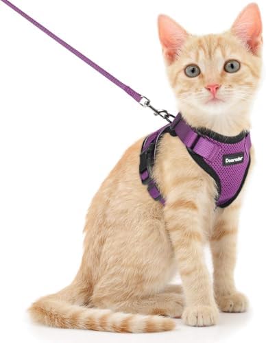 Dooradar Cat Harness and Leash Set, Adjustable and Escape Proof by Dooradar