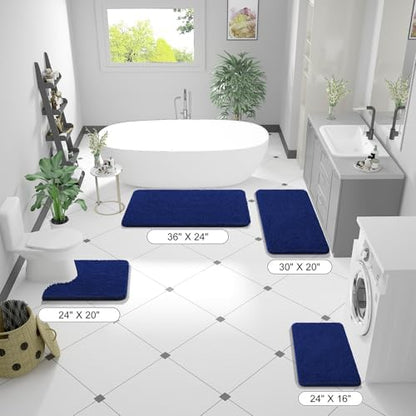 OLANLY Bathroom Rugs 36x24, Extra Soft Absorbent Chenille Bath Rugs - Image 2