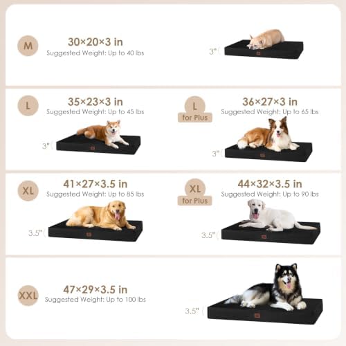 EHEYCIGA XL Memory Foam Dog Crate Bed Washable - Image 3