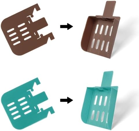 8-Pack Disposable Foldable PP Cat Litter Scoops – Lightweight Portable Design - Image 3