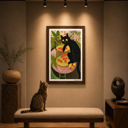 Wall Art Cat Scratcher, Framed Sisal Scratch Pad - Image 4