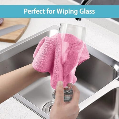 HOMEXCEL 50PK Microfiber Cleaning Cloth, Cleaning Rag - Image 6