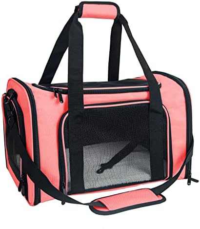 Soft Sided Carrier for Small Medium Cats Dogs, Removable Pad Collapsible Travel by NextFri