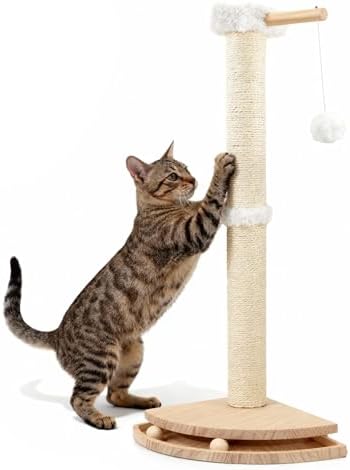 Cat Corner Scratcher with Interactive Ball Toys by MOYMO
