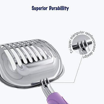 WePet Cat Litter Scoop, Aluminum Alloy Sifter, Kitty Metal Scooper, Deep Shovel - Image 3