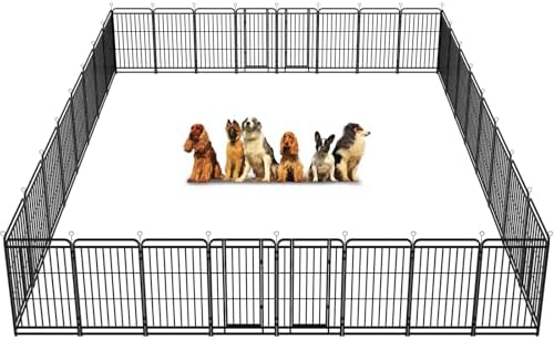 Kfvigoho Heavy Duty Dog Playpen 32 Steel Panels 47" Height by Committedtobetterpetlife