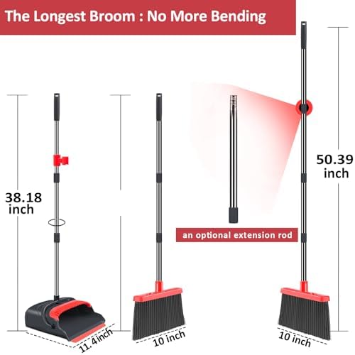 Upgrade Broom and Dustpan Set, Broom - Image 2