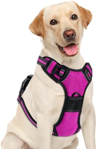 No Pull Dog Harness, Adjustable Reflective Front Clip Pet Vest by Unknown
