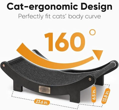 FUKUMARU Sisal Cat Scratcher Bed, Solid Wood Cat Hammock - Image 4