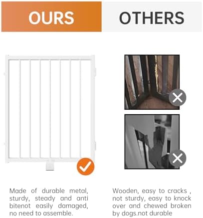 SNUOWU Full Metal Freestanding Dog Gate - Image 4