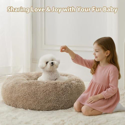 WNPETHOME Small Round Calming Dog Bed Cat Bed - Image 5