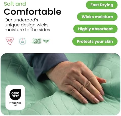 IMPROVIA® Washable Underpads, Heavy Absorbency Reusable Incontinence Pads - Image 4