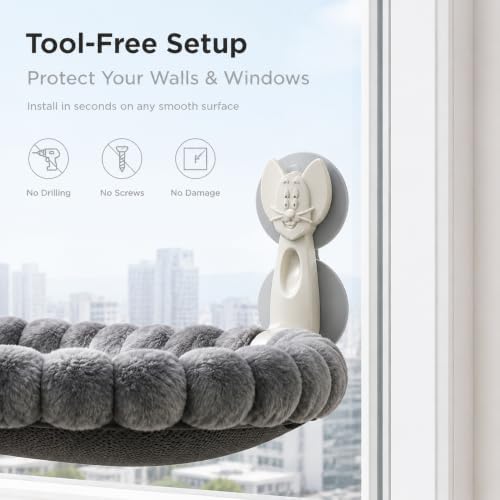 Cat Window Perch for Indoor Cloud Perch，Gray - Image 6