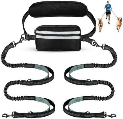Hands Free Dog Leash for Two Dogs Walking by Yicostar