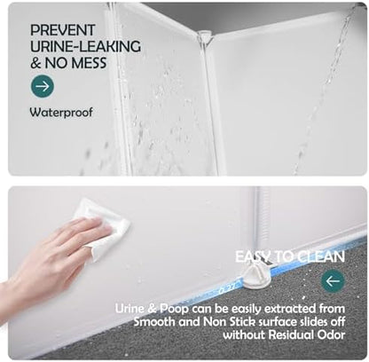 MEEXPAWS Cat Litter Box Enclosure, Splash Guard High Walls - Image 4