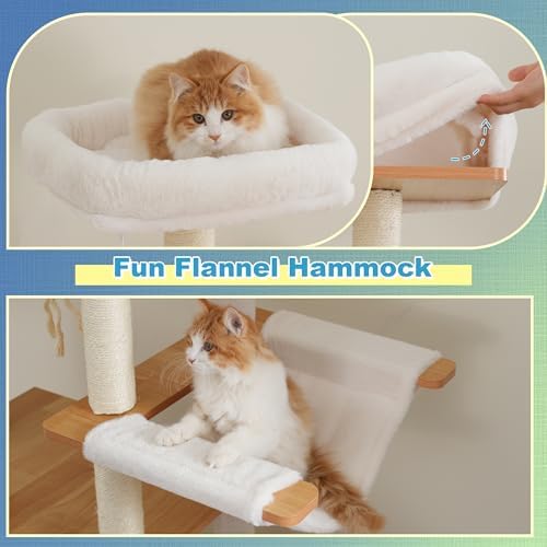 Hey-brother Wooden Cat Tree, Furniture Tower - Image 5
