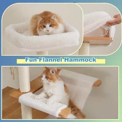 Hey-brother Wooden Cat Tree, Furniture Tower - Image 5