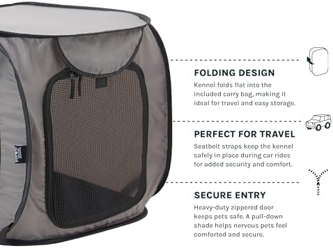 SportPet Designs Large Pop Open Kennel, Portable Cat Cage Kennel, Waterproof - Image 4