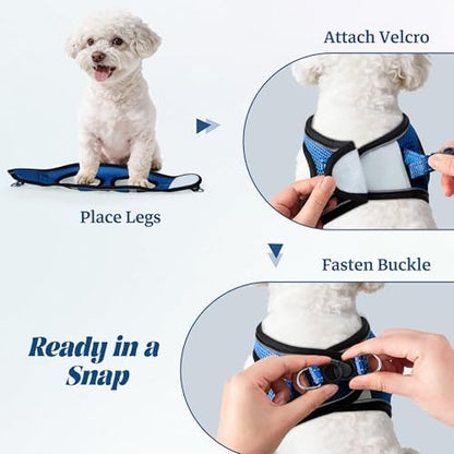 No Pull Dog Puppy Harness and Leash Set Reflective Mesh Vest XX-Small - Image 4