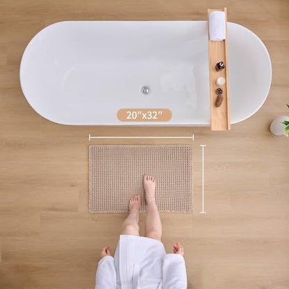ILANGO Upgraded Waffle Bath Rug 20x32, Super Absorbent Non Slip Bath Mat - Image 2
