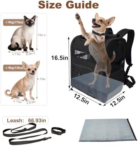 Pet Carrier Backpack with Elevated Booster Pad - Image 4