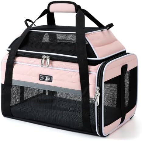 Lekereise Top-Expandable Pet Carrier 17x11x9.5 Inch Alaska Hawaiian Airline by Lekereise
