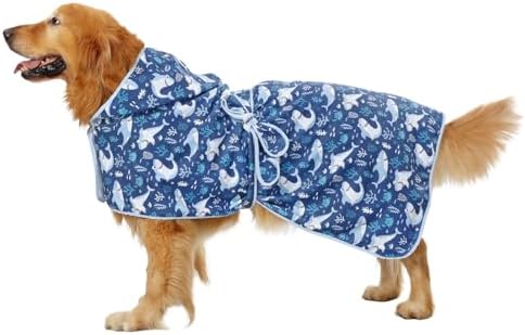 HDE Hooded Dog Bathrobe Quick Dry Towel Wrap - Image 3