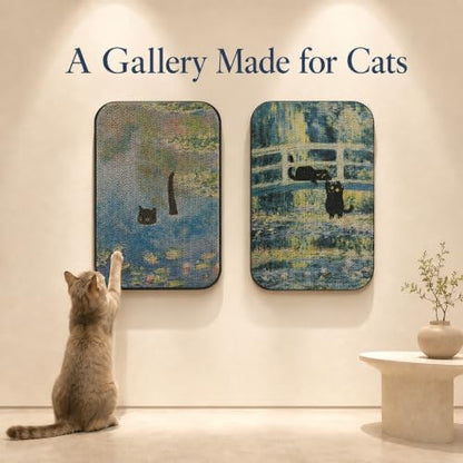 2 Pack Cat Wall Scratcher, Art Cat Scratching Board - Image 6