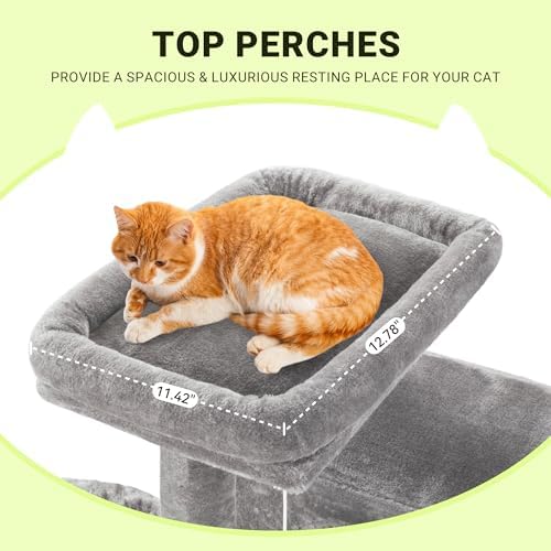 Allewie 64 Inches Multi-Level Cat Tree Tower - Image 3