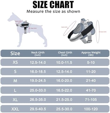 Bolux Dog Harness, No-Pull Reflective Dog Vest, Breathable Adjustable Pet - Image 4