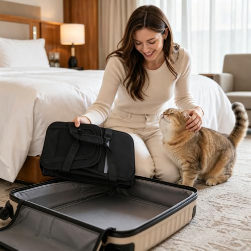 Pet Carrier with Wheels, Airline Approved Expandable Soft-Sided Travel Bag - Image 2