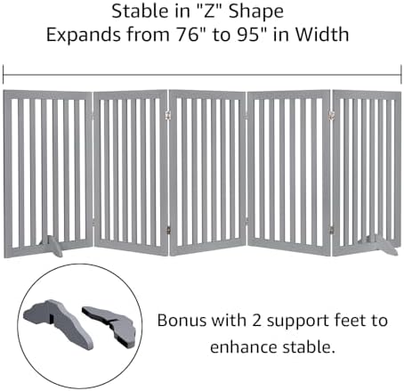 unipaws 36”H Free Standing Pet Gate - Image 4