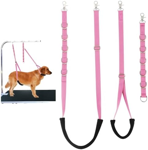 Dog Grooming Belly Straps Pink Pet Grooming Supplies 3 Sets Professional Dogs by FURSDOLY