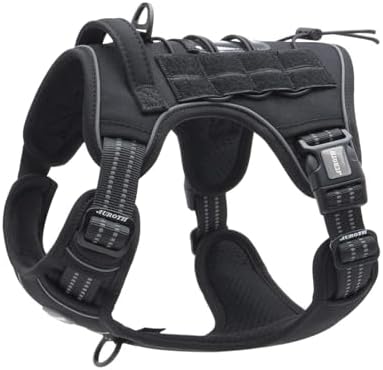 AUROTH Tactical Dog Harness for Large Dogs, Heavy Duty No Pull Pet Vest by AurothPets