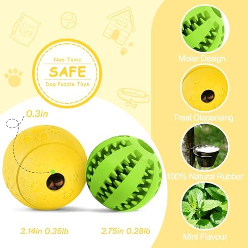 HIPPIH Dog Puzzle Toy 2 Pack, Interactive Dog Toys - Image 2