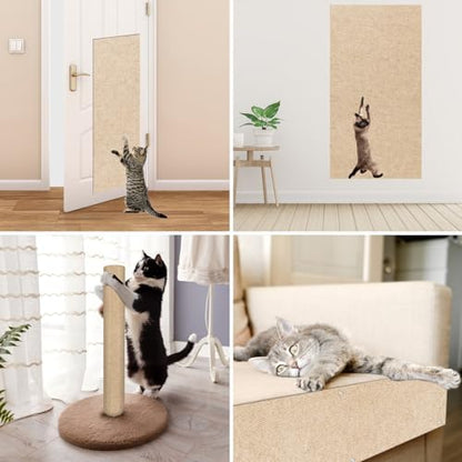 Cat Scratch Mat, 78.7"x15.8" Trimmable Self-Adhesive Cat Scratcher Carpet - Image 6