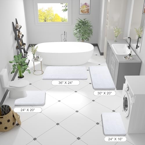 OLANLY Large Bathroom Rugs 44x32, Extra Soft Absorbent Chenille Bath Rugs - Image 2