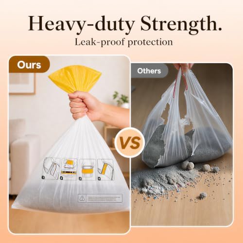 Furrytail Cat Litter Box Liners, Thickened Waste Bags - Image 3