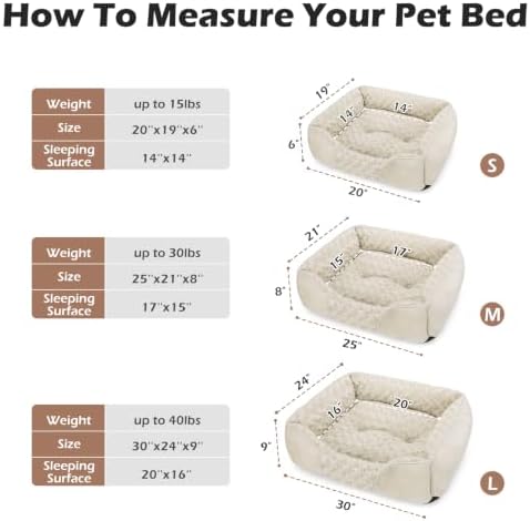 INVENHO Medium Dog Bed Rectangle Washable Orthopedic Soft Calming Sleeping - Image 7