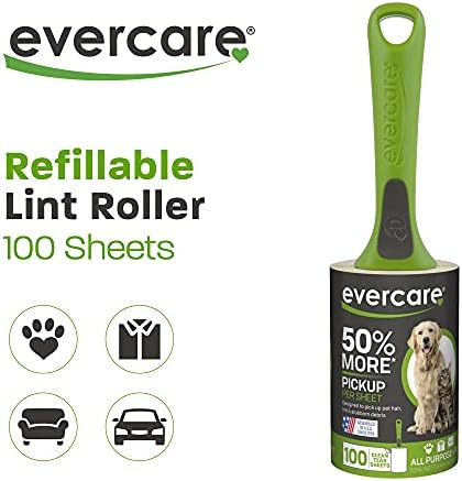 Evercare All Purpose Pet Hair Lint Roller, 100 Sheets – Reusable Sticky Roller - Image 3