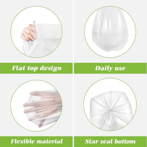 Teivio Tall Kitchen Clear Trash Bags 13 Gallon 40 Count Garbage Bags - Image 3