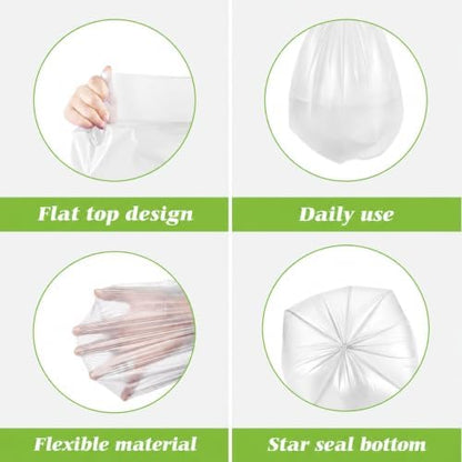 Teivio Tall Kitchen Clear Trash Bags 13 Gallon 40 Count Garbage Bags - Image 3