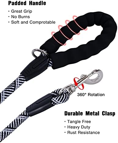 Long Dog Leash with Reflective Threads 15FT 20FT 30FT 50FT, Heavy Duty Bungee - Image 6