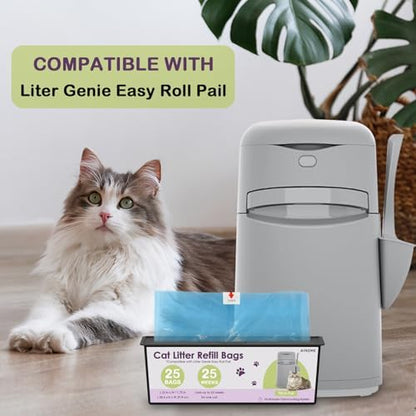 100 Cat Litter Refill Roll Bags Compatible - Image 2