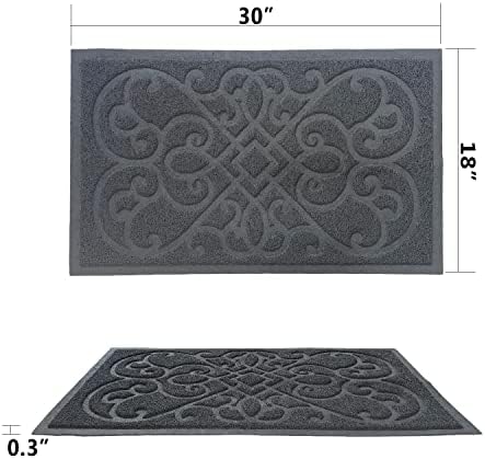 PetLike 2pk 30x18 inch Cat Litter Box Mat, Thick Kitty Litter Trapping Mat - Image 2