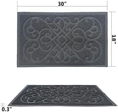 PetLike 2pk 30x18 inch Cat Litter Box Mat, Thick Kitty Litter Trapping Mat - Image 2