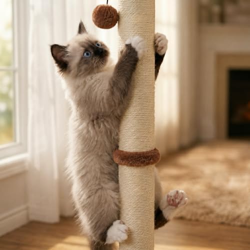 Dimaka 34" Height Tall Cat Scratching Post, Claw Scratcher - Image 5