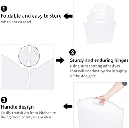 Extra-Wide Clear Acrylic Freestanding Dog Gates - Image 5