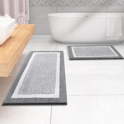 OLANLY Large Bathroom Rugs 40x24, Soft Absorbent Microfiber Bath Rugs - Image 7